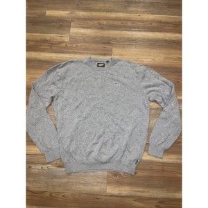 Vintage Vans Off The Wall Sweater Gray Mens Size XL